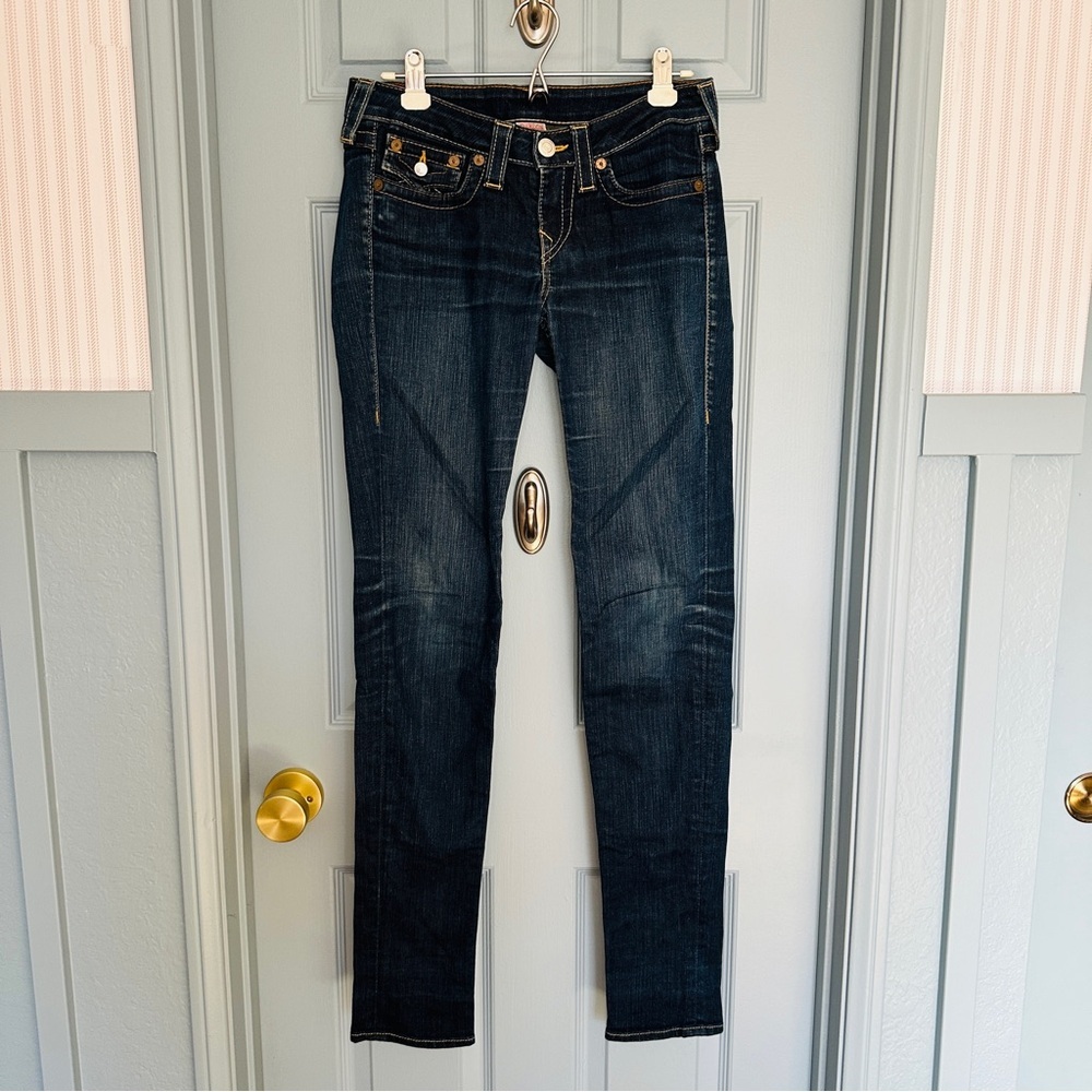True Religion Women's Dark Denim Skinny Jeans